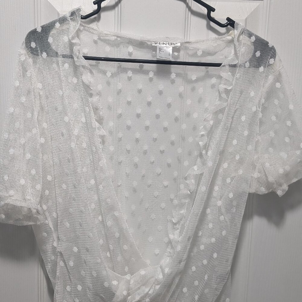 White lace shirt